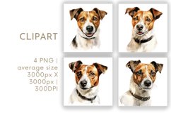 Jack Russell Watercolor Dog Clipart PNG Product Image 1