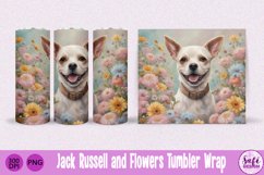 Jack Russell Skinny Tumbler Sublimation Wrap Product Image 1