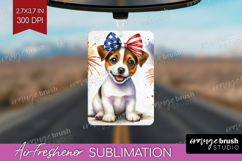 Jack Russell Terrier Dog Air Freshener PNG Patriotic Dog PNG Product Image 1