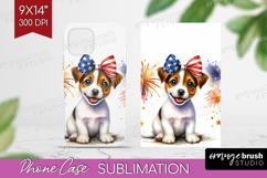 Jack Russell Terrier Dog Phone Case PNG Patriotic Dog Case Product Image 1