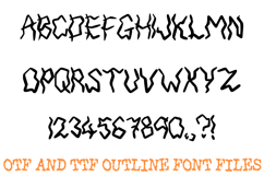 Jagged Wiggle Alphabet Font Hand Drawn ABC OTF TTF Type Product Image 2