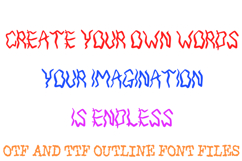 Jagged Wiggle Alphabet Font Hand Drawn ABC OTF TTF Type Product Image 3