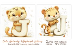 Cute Jaguar, Baby Animal Alphabet Letters ABC Printable card Product Image 1