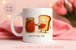valentine mug design, food pun mug, jam and toast mug Product Image 1