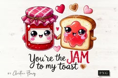 Jam To My Toast Funny Valentine Png Product Image 4