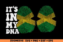 It's in my DNA Jamaica Flag Fingerprint Sublimation PNG, SVG Product Image 1