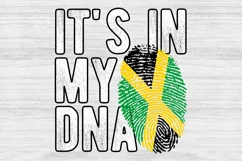It's in my DNA Jamaica Flag Fingerprint PNG Sublimation Product Image 1