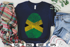 Jamaica SVG | Jamaica Flag Fingerprint | SVG PNG DXF EPS Product Image 1