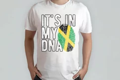 It's in my DNA Jamaica Flag Fingerprint PNG Sublimation Product Image 2
