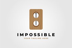 impossible nail on wood logo vector vintage symbol Product Image 1