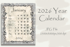 January 2026 Calendar Product Image 1