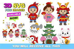 Japan Elements 3D SVG and Clipart Product Image 1