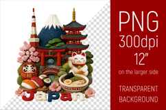 Japan Travel Landmark Illustration