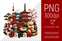 Japan Travel Landmark Illustration