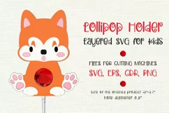 Japanese Akita Lollipop Holder. Birthday party favor. Paper craft template for cutting machines