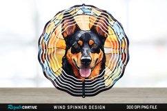 Japanese Watercolor Australian Kelpie Dog Wind Spinner PNG Product Image 1