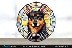 Japanese Watercolor Australian Kelpie Dog Wind Spinner PNG Product Image 1