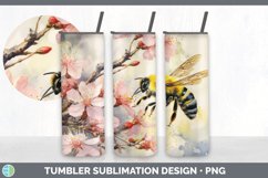Bundle of six Watercolor Bees Tumbler designs.