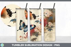 Bundle of six Watercolor Butterflies Tumbler designs.
