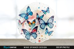 Japanese Watercolor Butterflies Wind Spinner Sublimation Product Image 1