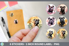 Bundle of six Watercolor Cane Corsos Stickers designs.