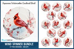Japanese Watercolor Cardinal Bird Wind Spinner,Watercolor Cardinals Wind Spinner,Watercolor Bird Illustrations Wind Spinner, Wind Spinner Love, Japanese Watercolor Cardinal Bird Spinner, Watercolor Cardinals Spinner, Watercolor Bird Illustrations Spinner,