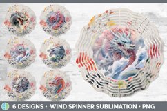 Bundle of six Watercolor Tigers Wind Spinner designs.