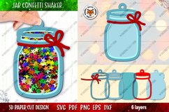 Christmas Jar Confetti Shaker, 3D Christmas Ornament Product Image 1