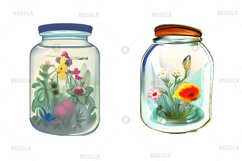 Watercolor Floral Jar Clipart  Bundle,clipart,wedding,country,summer,watercolor,vector,invitation,rustic,flowers,mountain,wild,clip art,mason jar,mason jar clipart,floral mason jar,bouquet graphic,rustic wedding png,ball jar boho,ball jar bouquet,floral w