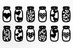 Jar of Hearts Papercut gift tags. Paper Cut Valentine Tags Product Image 3
