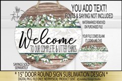 Jasmine Acacia Wood Front Door Sign Sublimation Design