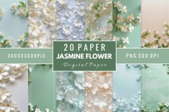 Jasmine Flowers Digital Paper Bundle Product Image 1