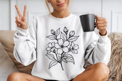 Jasmine Flower Svg Design, Jasmine Cut File Product Image 2