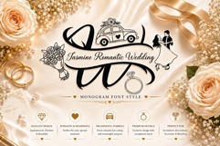 Jasmine Romantic Wedding Monogram Product Image 1
