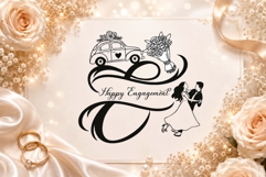 Jasmine Romantic Wedding Monogram Product Image 2