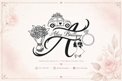 Jasmine Romantic Wedding Monogram Product Image 5