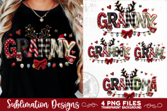 Rustic Christmas Names GRANNY, GRAMMY, GRAM &amp; GRANDMA PNGs Product Image 6
