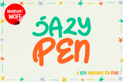 Jazy Pen | Kids Handwritten Webfont for Fun Creative Design Product Image 1