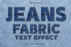 Editable Jeans Fabric Logo Mockup Text Effect Photoshop Product Image 1