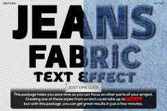 Editable Jeans Fabric Logo Mockup Text Effect Photoshop Product Image 2