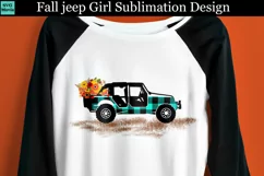 jeep Sublimation Design, Fall Buffalo Plaid jeep Sublimation Product Image 1