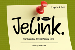 Jelink - Handwritten Marker Note Font Product Image 1
