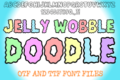 Jelly Wobble Doodle Font Fun Wavy Bubble Typeface Quirky Hand-Drawn Outline 