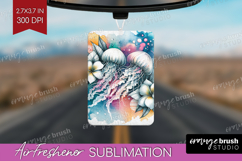 Jellyfish Floral Air Freshener PNG Tropical PNG Sublimation Product Image 1