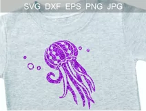 Jellyfish svg, Ocean SVG, Jellyfish cut file, Sea Medusa svg Product Image 2