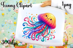Watercolor baby jellyfish clipart. Cute sea illustrations Product Image 1