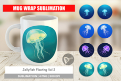 Mug Wrap Floating Jellyfish Product Image 1