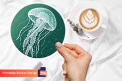 Jellyfish Sticker, Jellyfish Wall Decal, Jellyfish Art Product Image 1