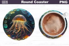 Jellyfish Stained Glass Coaster | Jellyfish Coaster Product Image 1