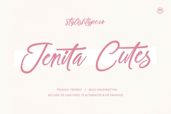 Jenita Cutes - Bold Handwritten Font Product Image 1